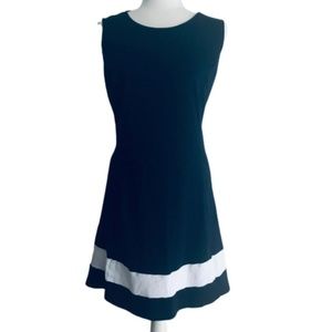 NY&CO XL Dress Scoop Neck Navy Boat Summer Dress